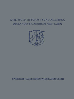 cover image of Festschrift der Arbeitsgemeinschaft für Forschung des Landes Nordrhein-Westfalen zu Ehren des Herrn Ministerpräsidenten Karl Arnold